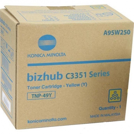Тонер Konica-Minolta bizhub C3351/C3851 желтый TNP-49Y
Тонер Konica-Minolta bizhub C3351/C3851 желтый TNP-49Y