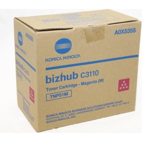 Тонер Konica-Minolta bizhub C3110 красный TNP-51M
Тонер Konica-Minolta bizhub C3110 красный TNP-51M