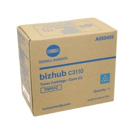 Тонер Konica-Minolta bizhub C3110 голубой TNP-51C
Тонер Konica-Minolta bizhub C3110 голубой TNP-51C
