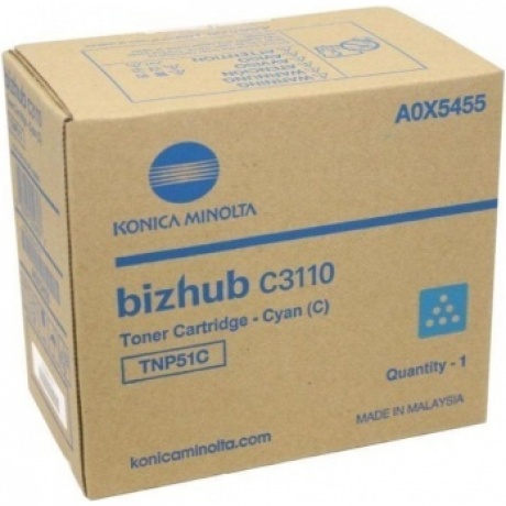 Тонер Konica-Minolta bizhub C3110 голубой TNP-51C
Тонер Konica-Minolta bizhub C3110 голубой TNP-51C