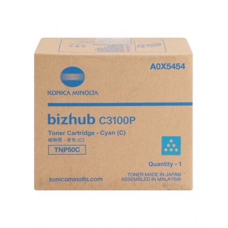 Тонер Konica-Minolta bizhub C3100P синий TNP-50C
Тонер Konica-Minolta bizhub C3100P синий TNP-50C