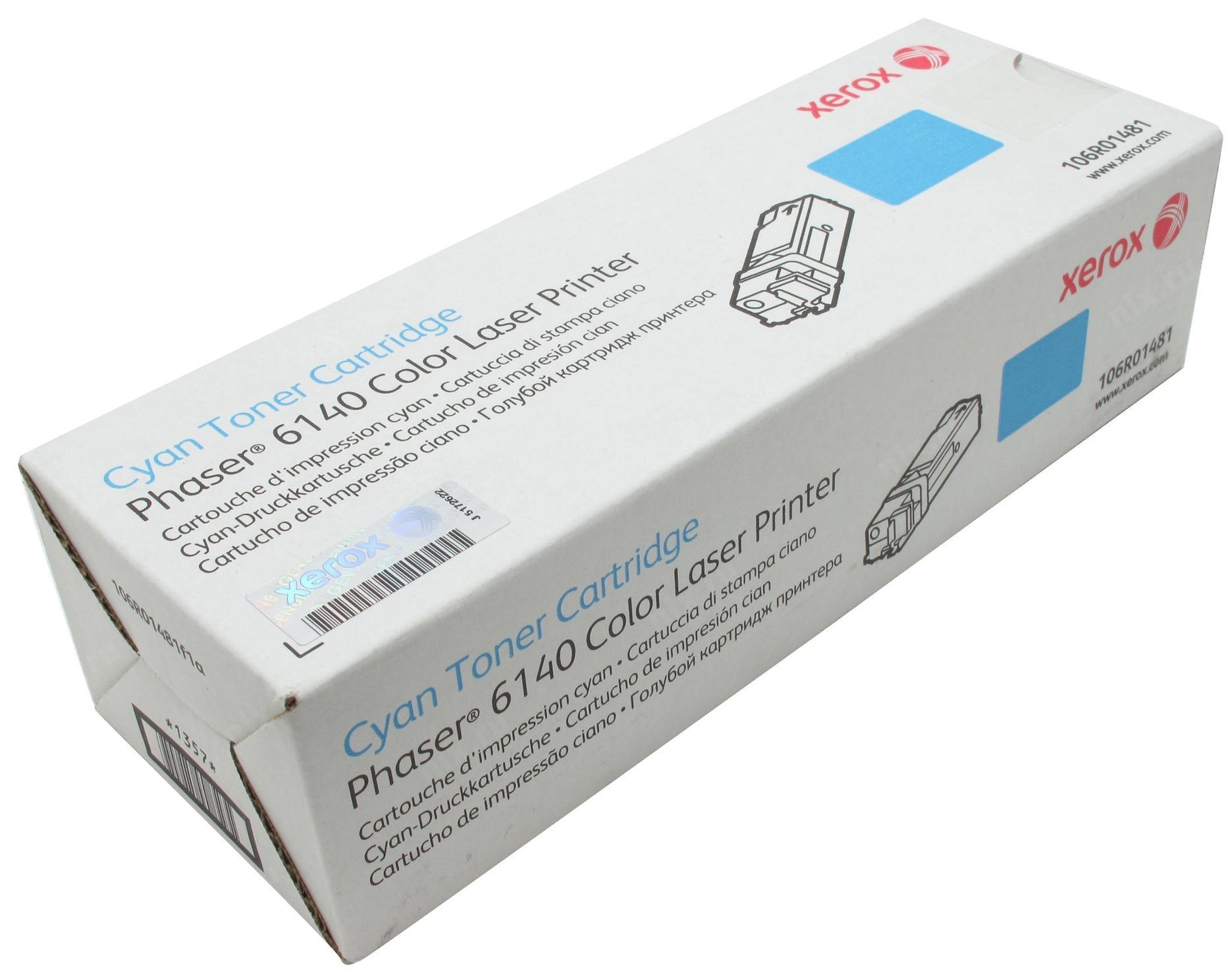 Тонер-картридж XEROX Phaser 6140 голубой 2.0K (106R01481)
Тонер-картридж XEROX Phaser 6140 голубой 2.0K (106R01481)