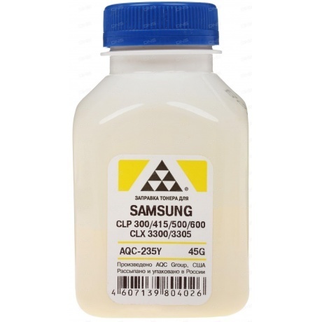 Тонер AQC для SAMSUNG CLP 300/315/320/325/360/415/500/510/600/610/660/CLX3300/3305 Yellow (фл. 45г), Желтый
Тонер AQC для SAMSUNG CLP 300/315/320/325/360/415/500/510/600/610/660/CLX3300/3305 Yellow (фл. 45г), Желтый