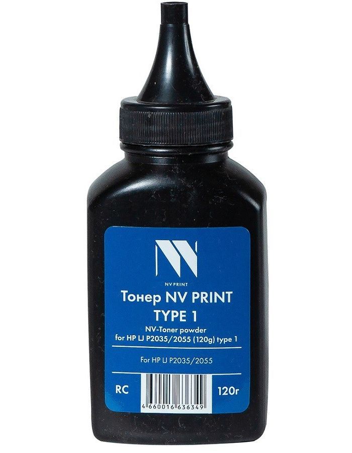 Тонер NV Print NV-HP LJ P2035/2055 Type 1 (120г), Черный
Тонер NV Print NV-HP LJ P2035/2055 Type 1 (120г), Черный
