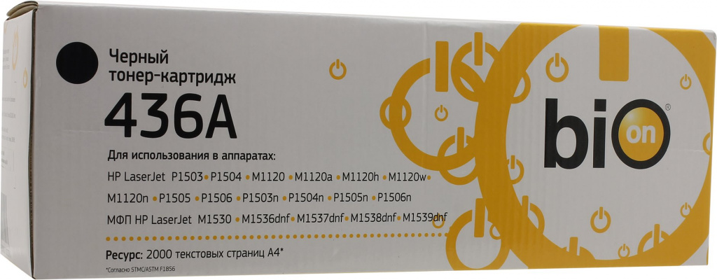 Картридж лазерный Bion BCR-CB436A Black, Черный
Картридж лазерный Bion BCR-CB436A Black, Черный