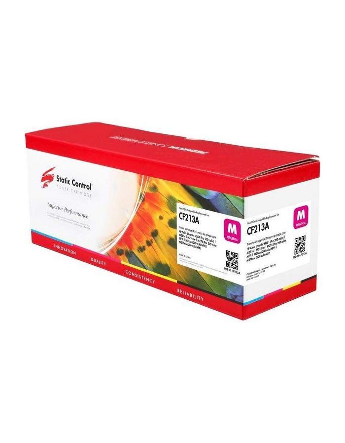 Картридж лазерный Static Control CF213A (002-01-LF213A) Magenta, Пурпурный
Картридж лазерный Static Control CF213A (002-01-LF213A) Magenta, Пурпурный