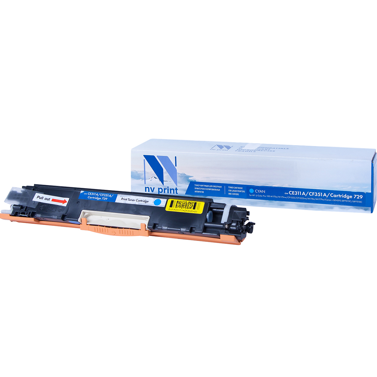 Картридж NV Print NV-CE311A/CF351A/NV-729 Cyan для Hewlett-Packard LaserJet Color Pro 100 M175a/M175nw/CP1025/CP1025nw/M176n/M177fw/Canon i-SENSYS LBP, Голубой
Картридж NV Print NV-CE311A/CF351A/NV-729 Cyan для Hewlett-Packard LaserJet Color Pro 100 M175a/M175nw/CP1025/CP1025nw/M176n/M177fw/Canon i-SENSYS LBP, Голубой