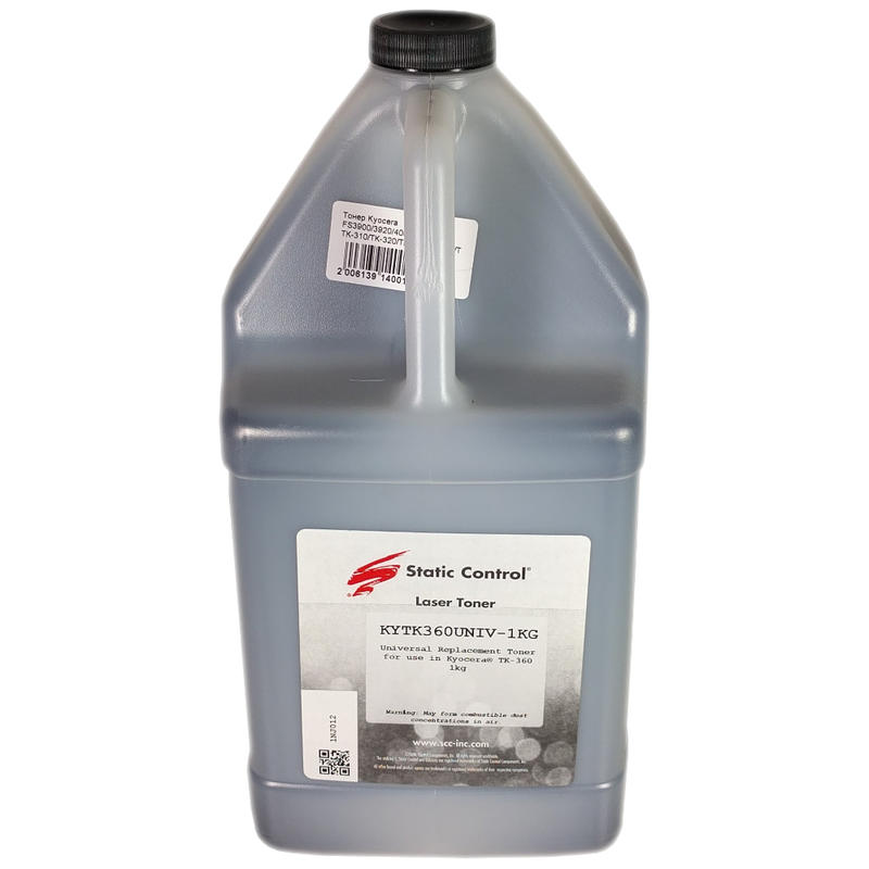 Тонер Static Control KYTK360UNIV-1KG для Kyocera (фл. 1кг) черный
Тонер Static Control KYTK360UNIV-1KG для Kyocera (фл. 1кг) черный