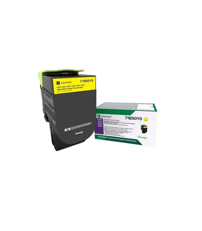 Картридж лазерный Lexmark 71B50Y0 желтый
Картридж лазерный Lexmark 71B50Y0 желтый