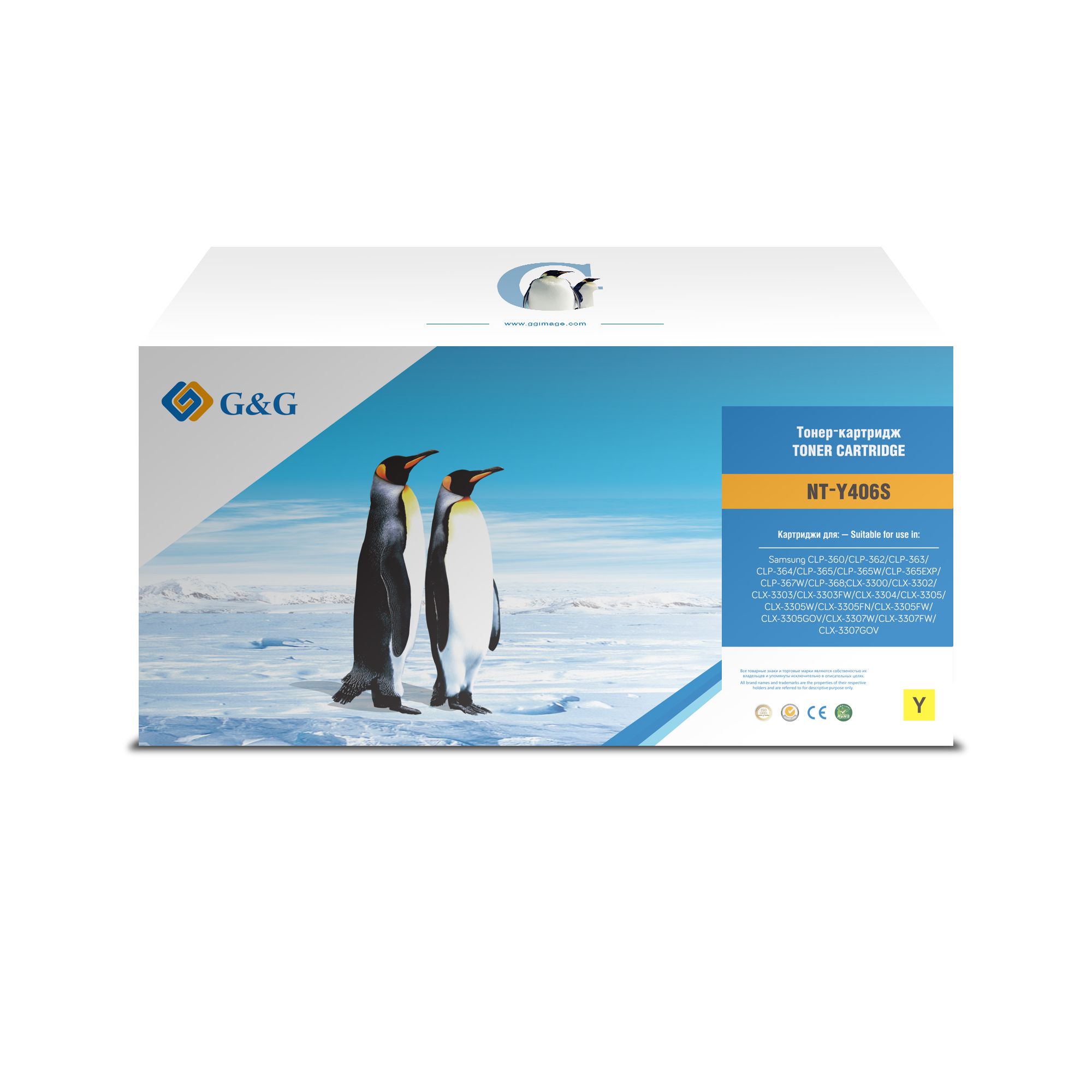 Картридж лазерный G&G NT-Y406S желтый (1000стр.) для Samsung CLP-360/365/CLX-3300/3305
Картридж лазерный G&G NT-Y406S желтый (1000стр.) для Samsung CLP-360/365/CLX-3300/3305
