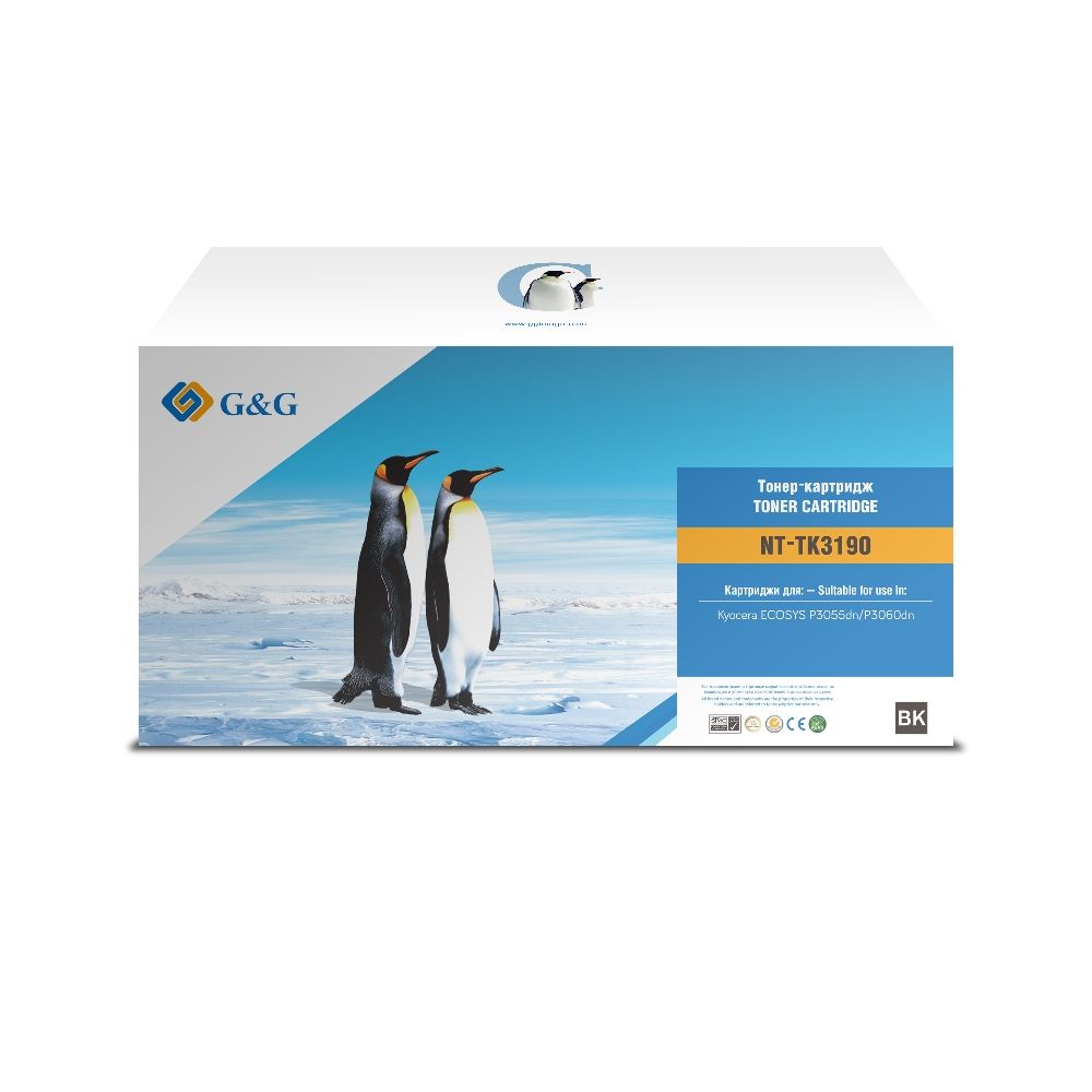Картридж лазерный G&G NT-TK3190 черный (25000стр.) для Kyocera ECOSYS P3055dn/P3060dn
Картридж лазерный G&G NT-TK3190 черный (25000стр.) для Kyocera ECOSYS P3055dn/P3060dn