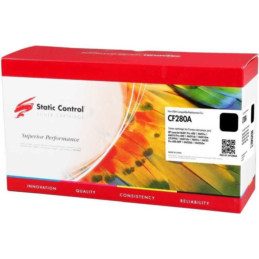 Картридж лазерный Static Control 002-01-VF280A CF280A черный (2700стр.) для HP LJ Pro 400/M401/M425
Картридж лазерный Static Control 002-01-VF280A CF280A черный (2700стр.) для HP LJ Pro 400/M401/M425