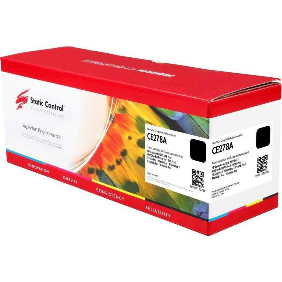 Картридж лазерный Static Control 002-01-TE278A CE278A черный (2100стр.) для HP LJ P1566/P1606w
Картридж лазерный Static Control 002-01-TE278A CE278A черный (2100стр.) для HP LJ P1566/P1606w