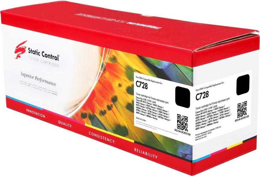 Картридж лазерный Static Control 002-04-SCRG128 728 черный (2100стр.) для Canon i-Sensys MF4410/4430/4450/4550D
Картридж лазерный Static Control 002-04-SCRG128 728 черный (2100стр.) для Canon i-Sensys MF4410/4430/4450/4550D