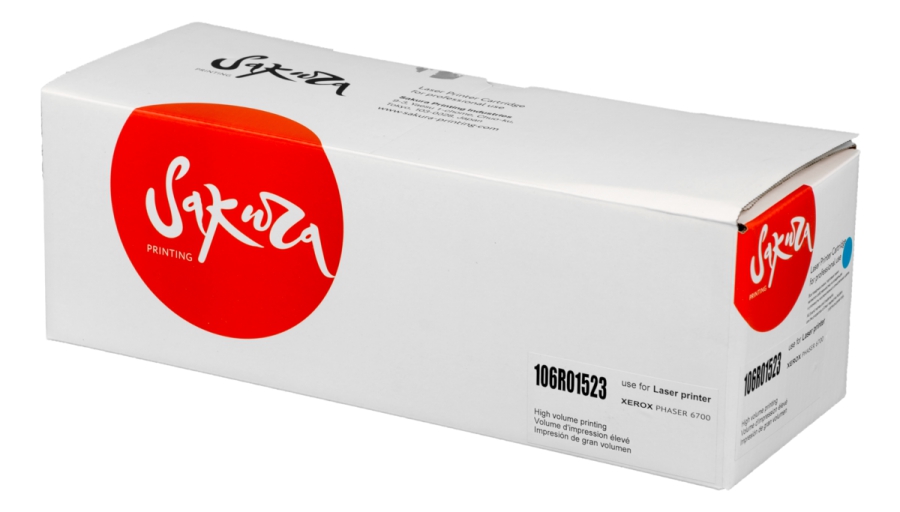 Картридж SAKURA 106R01523 для Xerox Phaser 6700, синий, 12 000 к.
Картридж SAKURA 106R01523 для Xerox Phaser 6700, синий, 12 000 к.