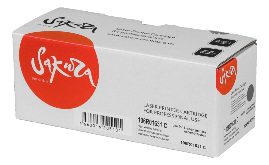 Картридж SAKURA 106R01631 для Xerox Phaser 6000 / 6010, WC6015 синий, 1000 к.
Картридж SAKURA 106R01631 для Xerox Phaser 6000 / 6010, WC6015 синий, 1000 к.