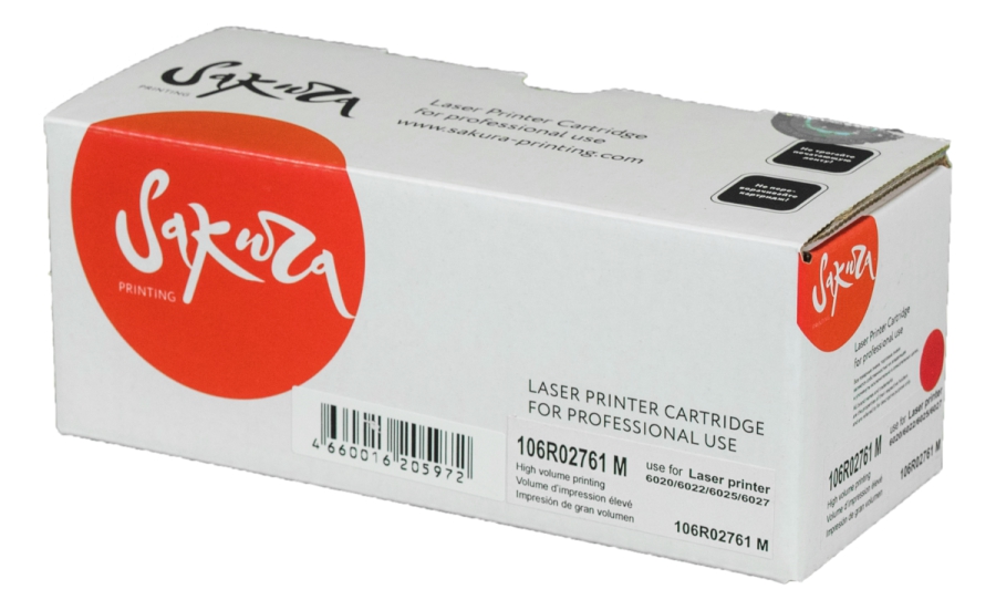 Картридж SAKURA 106R02761 для Xerox WorkCentre 6027, WorkCentre 6025, Phaser 6022, Phaser 6020, пурпурный, 1000 к.
Картридж SAKURA 106R02761 для Xerox WorkCentre 6027, WorkCentre 6025, Phaser 6022, Phaser 6020, пурпурный, 1000 к.