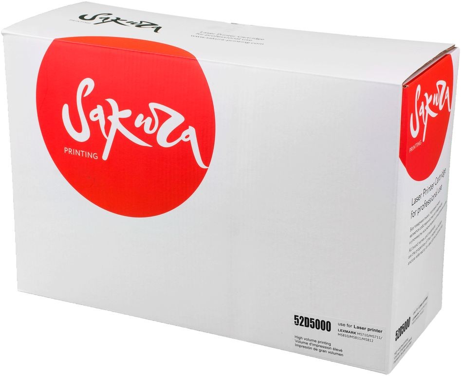 Картридж SAKURA 52D5000 для Lexmark MS710/711/810/811/812, черный, 6 000 к.
Картридж SAKURA 52D5000 для Lexmark MS710/711/810/811/812, черный, 6 000 к.