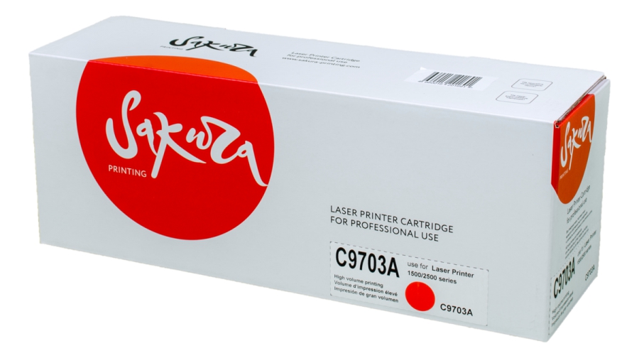 Картридж SAKURA C9703A для HPColor LaserJet 1500/2500 series, пурпурный , 4000 к.
Картридж SAKURA C9703A для HPColor LaserJet 1500/2500 series, пурпурный , 4000 к.