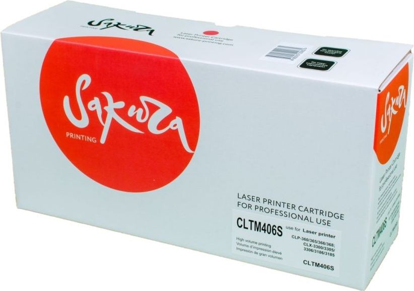 Картридж SAKURA CLTM406S для Samsung CLP-360/365/365w, CLX-3300/3305/3305w/3305Fw/3305FN, Xpress C410/460, пурпурный, 1000 к.
Картридж SAKURA CLTM406S для Samsung CLP-360/365/365w, CLX-3300/3305/3305w/3305Fw/3305FN, Xpress C410/460, пурпурный, 1000 к.