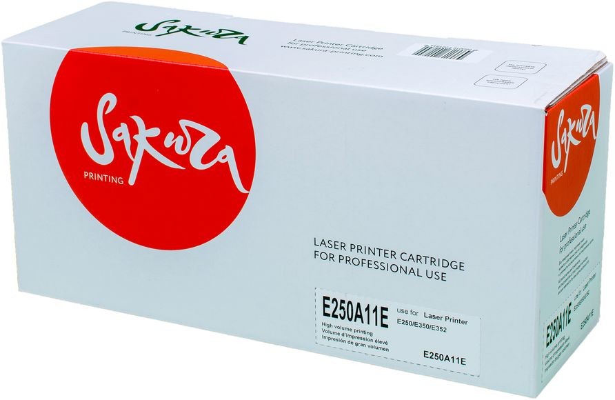 Картридж SAKURA E250A11E для Lexmark E250/E350/E352, черный, 3500 к.
Картридж SAKURA E250A11E для Lexmark E250/E350/E352, черный, 3500 к.