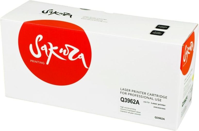 Картридж SAKURA Q3962A для HP LJ 2550/2550L/2550LN/2550N/2820/2840/3000/3000DN/3000DTN/3000N, желтый 4000 к.
Картридж SAKURA Q3962A для HP LJ 2550/2550L/2550LN/2550N/2820/2840/3000/3000DN/3000DTN/3000N, желтый 4000 к.