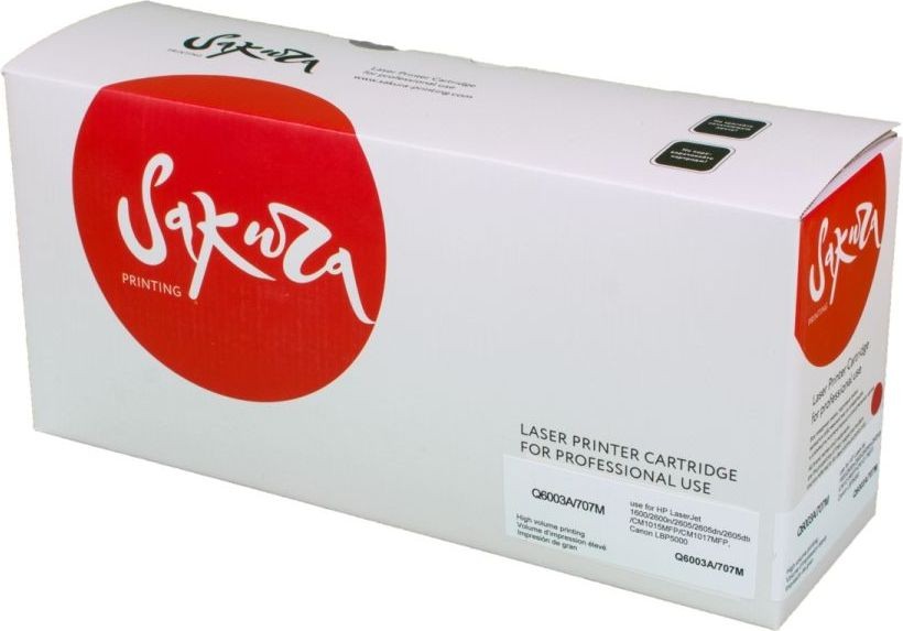 Картридж SAKURA SAQ6003A/707M для LaserJet 1600/2600n/2605/2605dn/2605dtn/CM1015MFP/CM1017MFP, Canon LBP5000, пурпурный, 2000 к.
Картридж SAKURA SAQ6003A/707M для LaserJet 1600/2600n/2605/2605dn/2605dtn/CM1015MFP/CM1017MFP, Canon LBP5000, пурпурный, 2000 к.