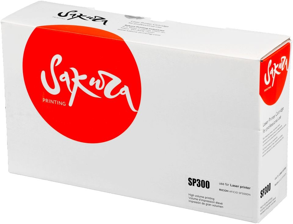 Картридж SAKURA SP300 для Ricoh Aficio SP300DN, черный, 1 500 к.
Картридж SAKURA SP300 для Ricoh Aficio SP300DN, черный, 1 500 к.