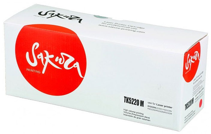 Картридж SAKURA TK5220M для Kyocera Mita ECOSYS p5020cdn/ p5021cdw/ m5221cdn/ m5521cdw, пурпурный, 1 200 к.
Картридж SAKURA TK5220M для Kyocera Mita ECOSYS p5020cdn/ p5021cdw/ m5221cdn/ m5521cdw, пурпурный, 1 200 к.