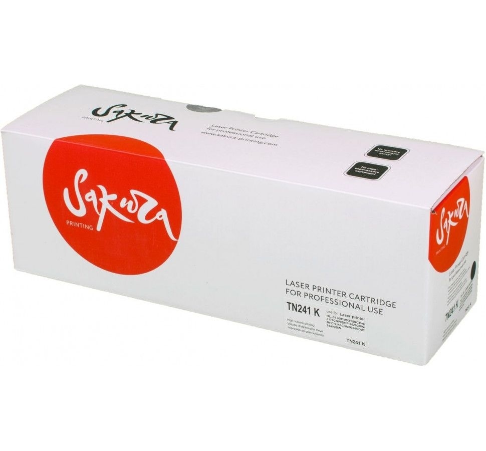 Картридж SAKURA TN241Bk для Brother HL-3140CW, HL-3150CDW, HL-3170CDW, DCP-9020CDW, MFC-9140CDN, MFC-9330CDW, MFC-9340CDW черный, 2600 к.
Картридж SAKURA TN241Bk для Brother HL-3140CW, HL-3150CDW, HL-3170CDW, DCP-9020CDW, MFC-9140CDN, MFC-9330CDW, MFC-9340CDW черный, 2600 к.
