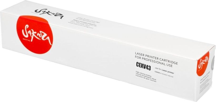 Тонер-туба SAKURA CEXV43 для Canon, черный, 15200 к.
Тонер-туба SAKURA CEXV43 для Canon, черный, 15200 к.