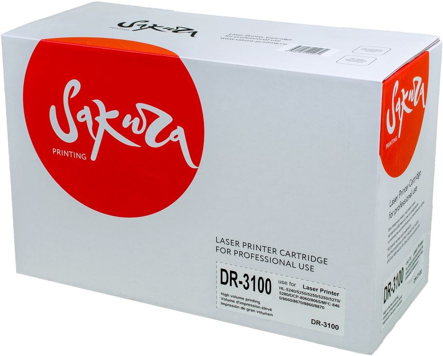 Фотобарабан SAKURA DR3100 для Brother HL-5240/5250/5270/5280 DCP-8060/8065 MFC-8460/8660/8670/8860/8870, 25000 к.
Фотобарабан SAKURA DR3100 для Brother HL-5240/5250/5270/5280 DCP-8060/8065 MFC-8460/8660/8670/8860/8870, 25000 к.