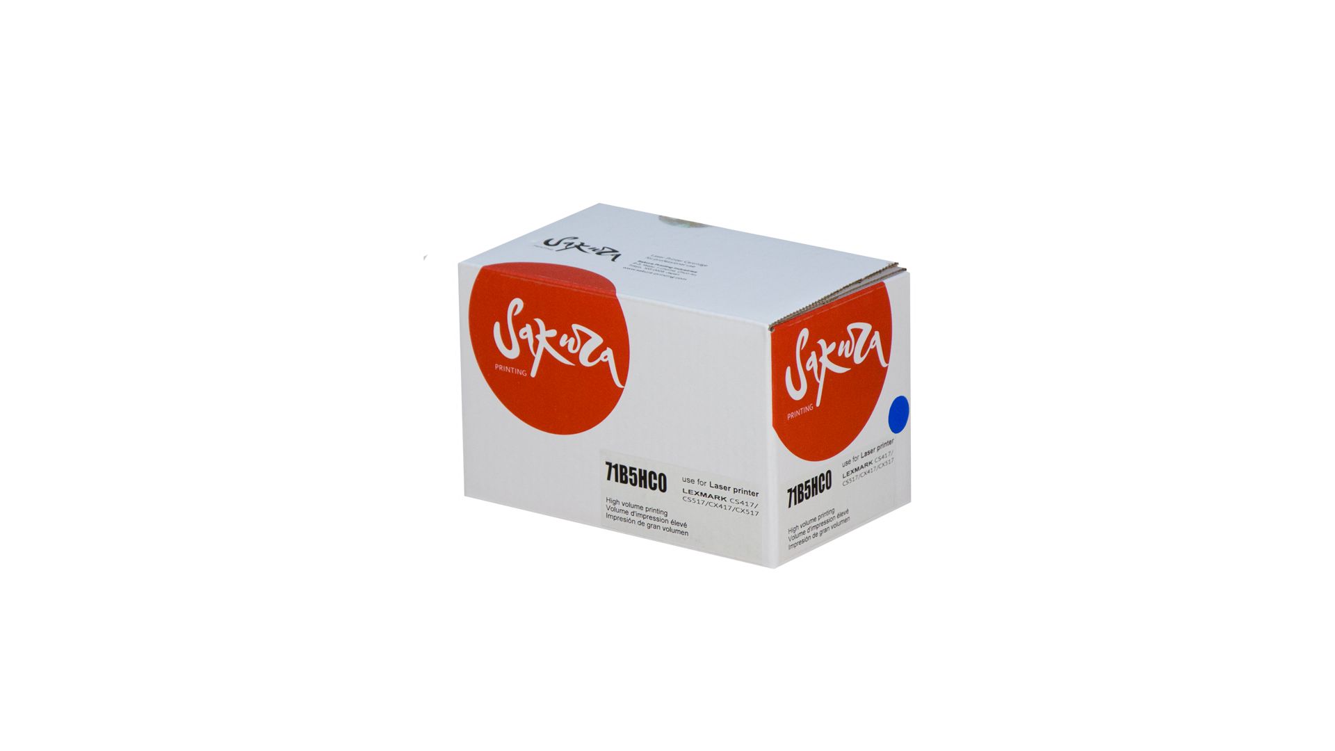 Картридж SAKURA 71B5HC0 для Lexmark, синий, 3500 к. CS417dn/CS517de/CX417de/CX517de
Картридж SAKURA 71B5HC0 для Lexmark, синий, 3500 к. CS417dn/CS517de/CX417de/CX517de