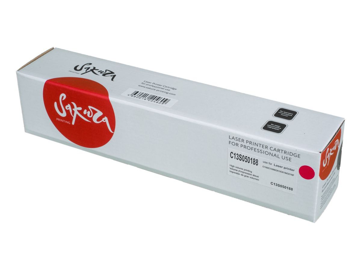 Картридж SAKURA C13S050188 для EPSON, пурпурный, 4000 к. Aculaser CX11NF/Aculaser CX11N/Aculaser C1100/Aculaser C1100N
Картридж SAKURA C13S050188 для EPSON, пурпурный, 4000 к. Aculaser CX11NF/Aculaser CX11N/Aculaser C1100/Aculaser C1100N