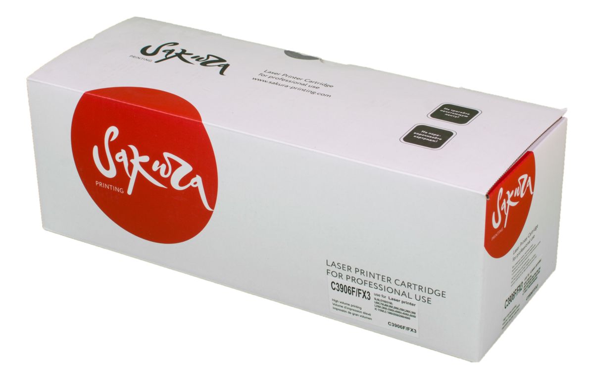 Картридж SAKURA C3906A/FX3 для HP, Canon, черный, 2500 к. LJ 5L/6L/3100/3150/1100/L200/L250/L300/MP-L90
Картридж SAKURA C3906A/FX3 для HP, Canon, черный, 2500 к. LJ 5L/6L/3100/3150/1100/L200/L250/L300/MP-L90