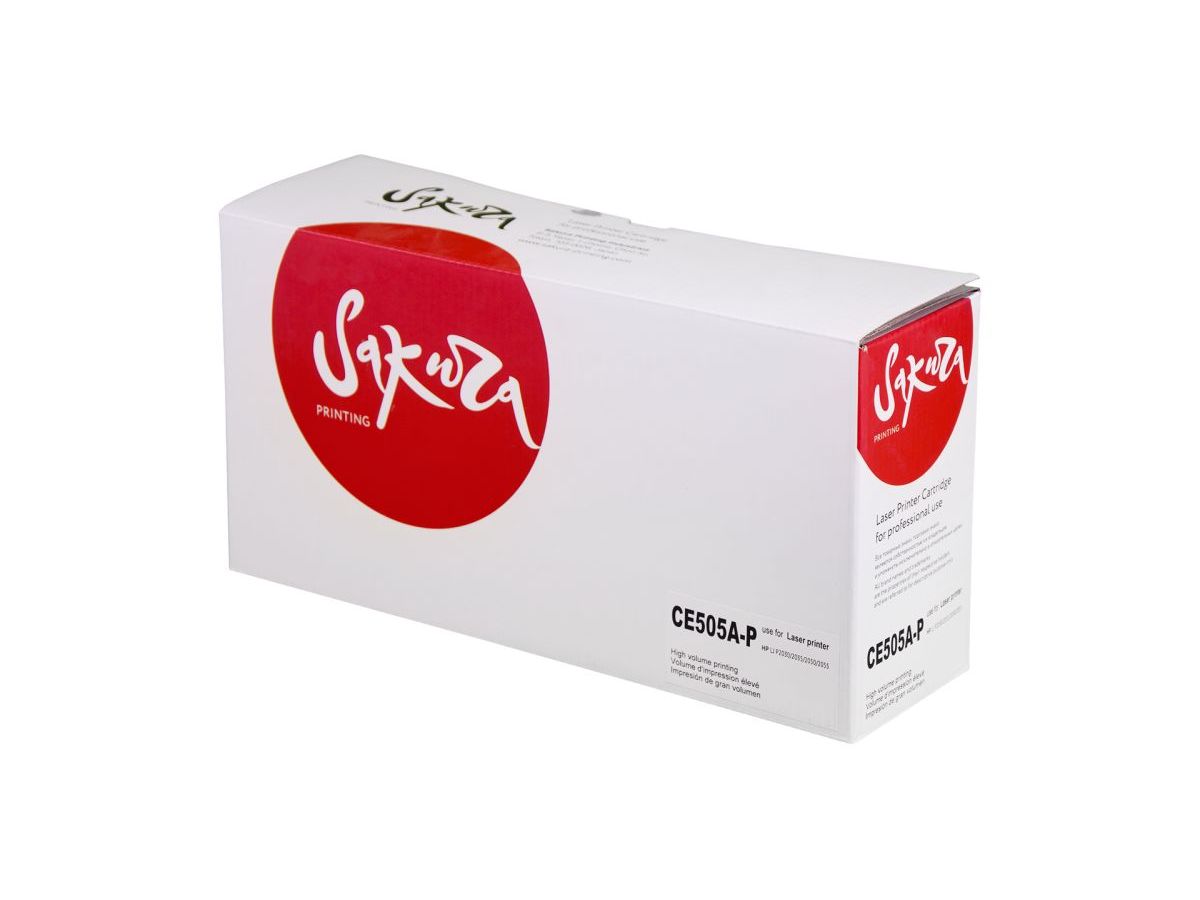 Картридж SAKURA CE505A-P для HP, черный, 2300 к. LJ 400M/401DN/P2035/P205
Картридж SAKURA CE505A-P для HP, черный, 2300 к. LJ 400M/401DN/P2035/P205