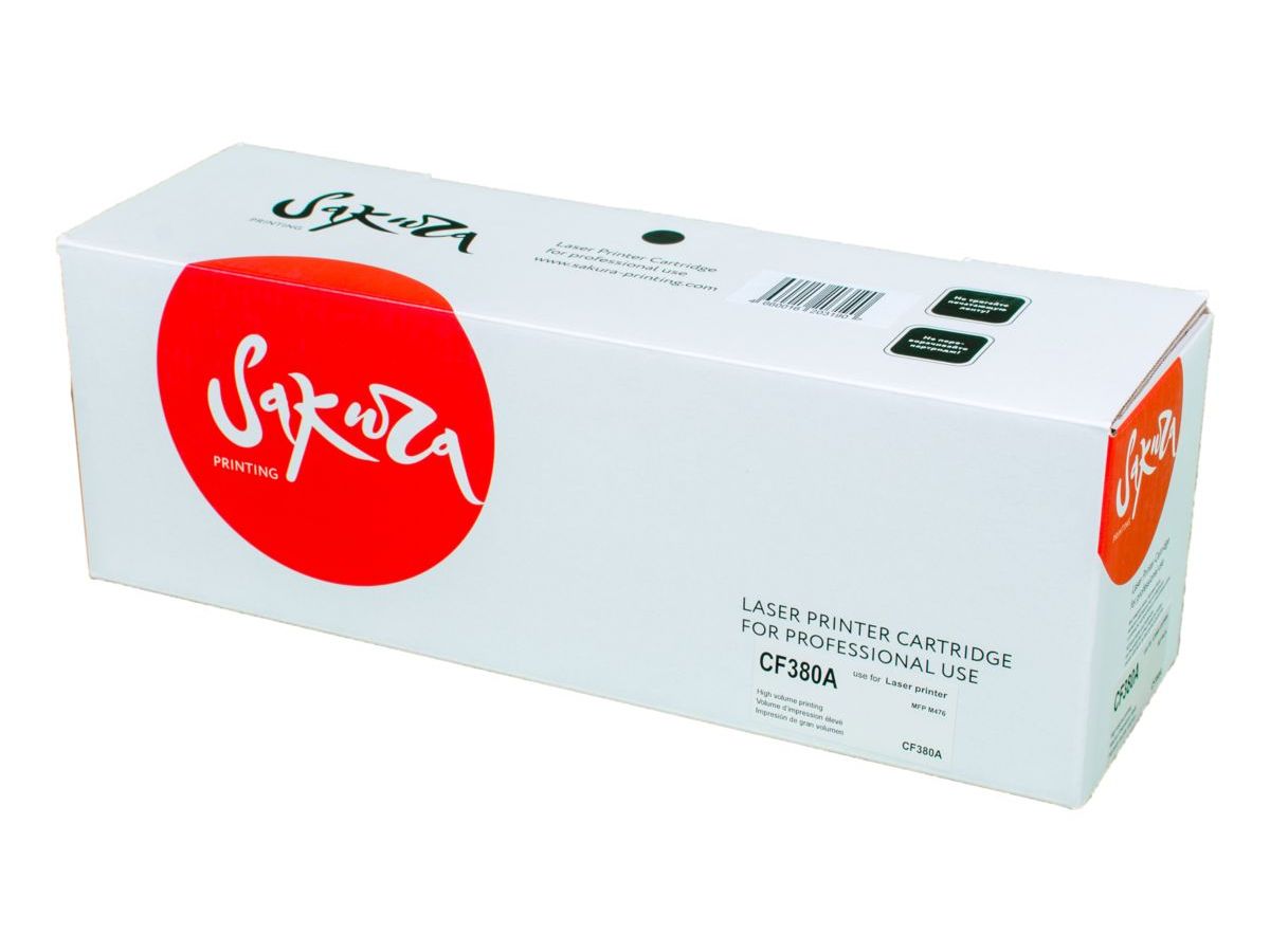 Картридж SAKURA CF380A для HP, черный, 2400 к. MFP-M476
Картридж SAKURA CF380A для HP, черный, 2400 к. MFP-M476