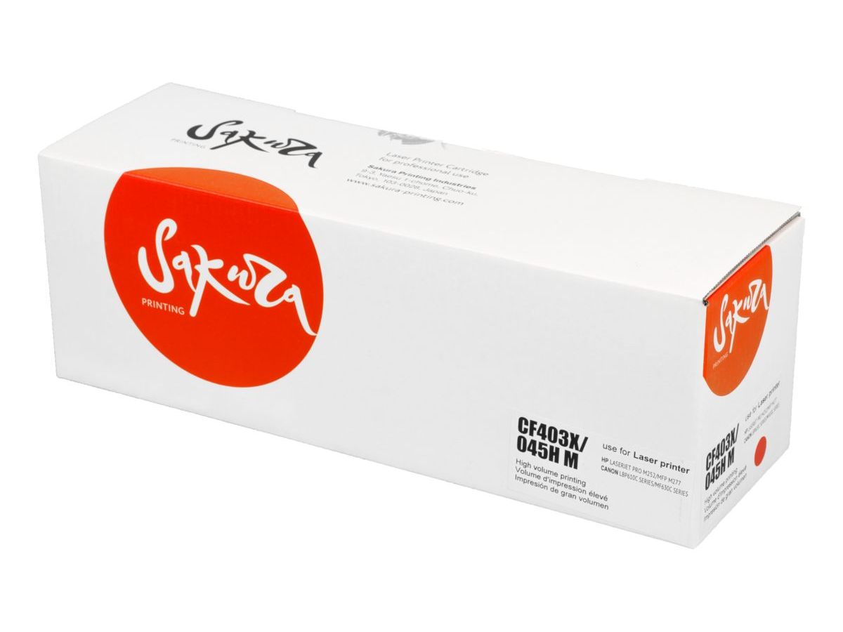 Картридж Sakura CF403X/045HM для HP, Canon, пурпурный, 2200 к. LJ M252n/M252dn/MFP277dw/277n и LBP-610C/MF-630C
Картридж Sakura CF403X/045HM для HP, Canon, пурпурный, 2200 к. LJ M252n/M252dn/MFP277dw/277n и LBP-610C/MF-630C