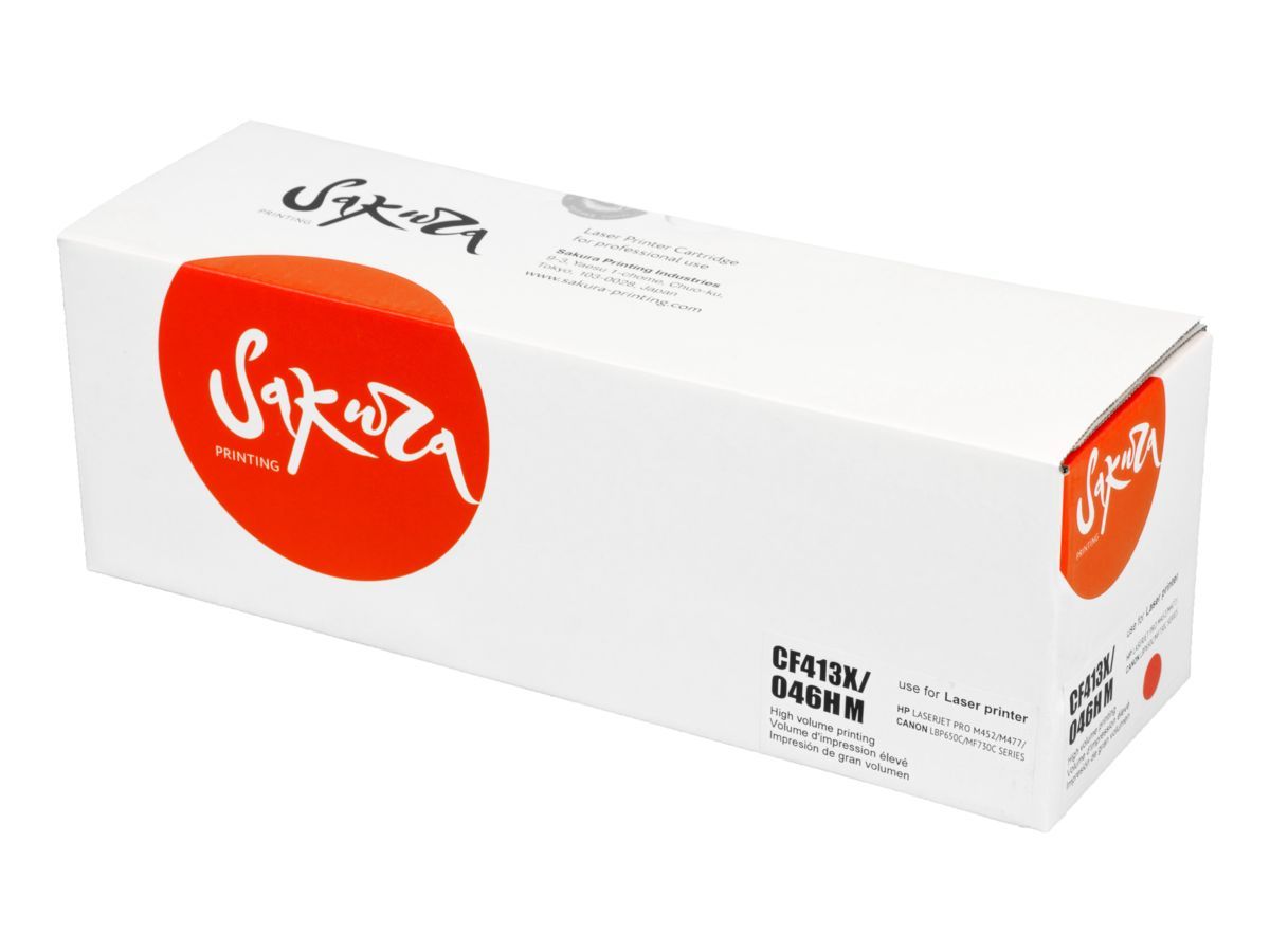 Картридж Sakura CF413X/046HM для HP, Canon, пурпурный, 5000 к. LJ M452nw/M452dn/M477fnw/M477fdw/M477fdn/M377dw/iSENSYSLBP653Cdw/LBP654Cx/MF732Cdw/MF734Cdw/MF735Cx
Картридж Sakura CF413X/046HM для HP, Canon, пурпурный, 5000 к. LJ M452nw/M452dn/M477fnw/M477fdw/M477fdn/M377dw/iSENSYSLBP653Cdw/LBP654Cx/MF732Cdw/MF734Cdw/MF735Cx