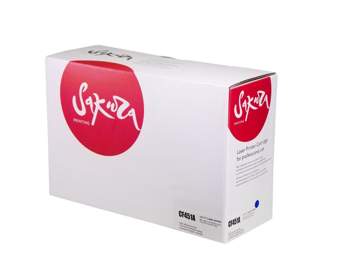 Картридж SAKURA CF451A для HP, голубой, 10500 к. LJ M652/LJ M653/LJ MFPM681/LJ MFPM682
Картридж SAKURA CF451A для HP, голубой, 10500 к. LJ M652/LJ M653/LJ MFPM681/LJ MFPM682