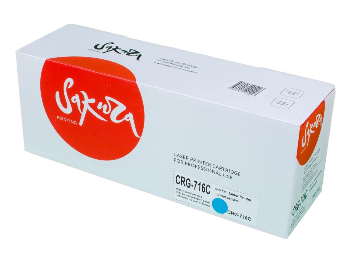 Картридж SAKURA CRG716C для Canon, синий, 1500 к. LBP5050/ MF8030CN/ 8050CN
Картридж SAKURA CRG716C для Canon, синий, 1500 к. LBP5050/ MF8030CN/ 8050CN