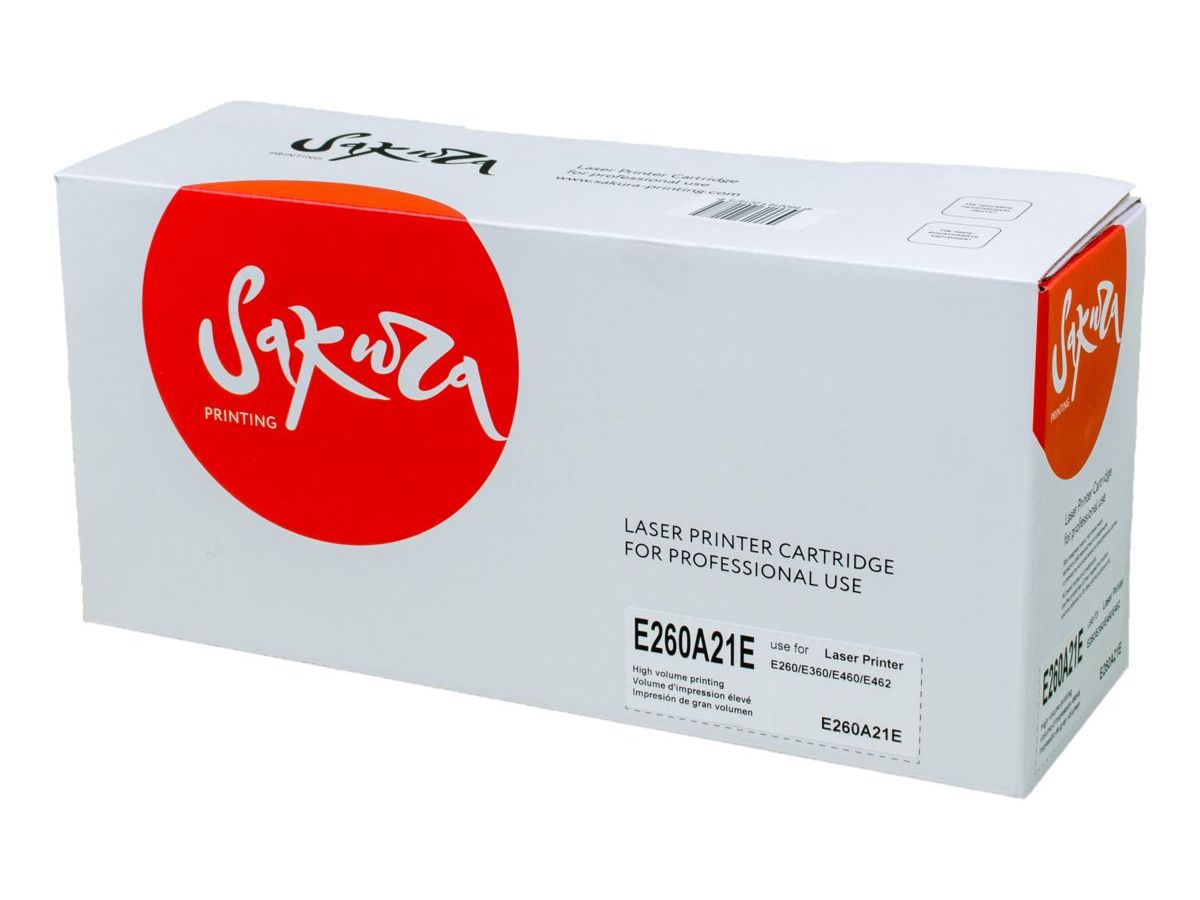 Картридж SAKURA E260A21E для Lexmark, черный, 3500 к. E260/E360/E460/E462
Картридж SAKURA E260A21E для Lexmark, черный, 3500 к. E260/E360/E460/E462