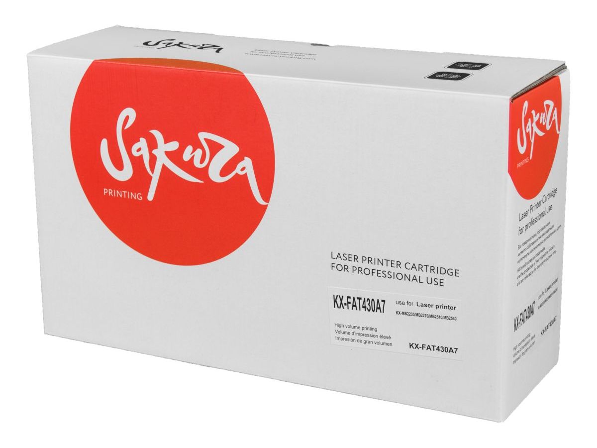 Картридж SAKURA KXFAT430A7 для Panasonic, черный, 3000 к. KX-MB2230/KX-MB2270/KX-MB2510/KX-MB2540
Картридж SAKURA KXFAT430A7 для Panasonic, черный, 3000 к. KX-MB2230/KX-MB2270/KX-MB2510/KX-MB2540