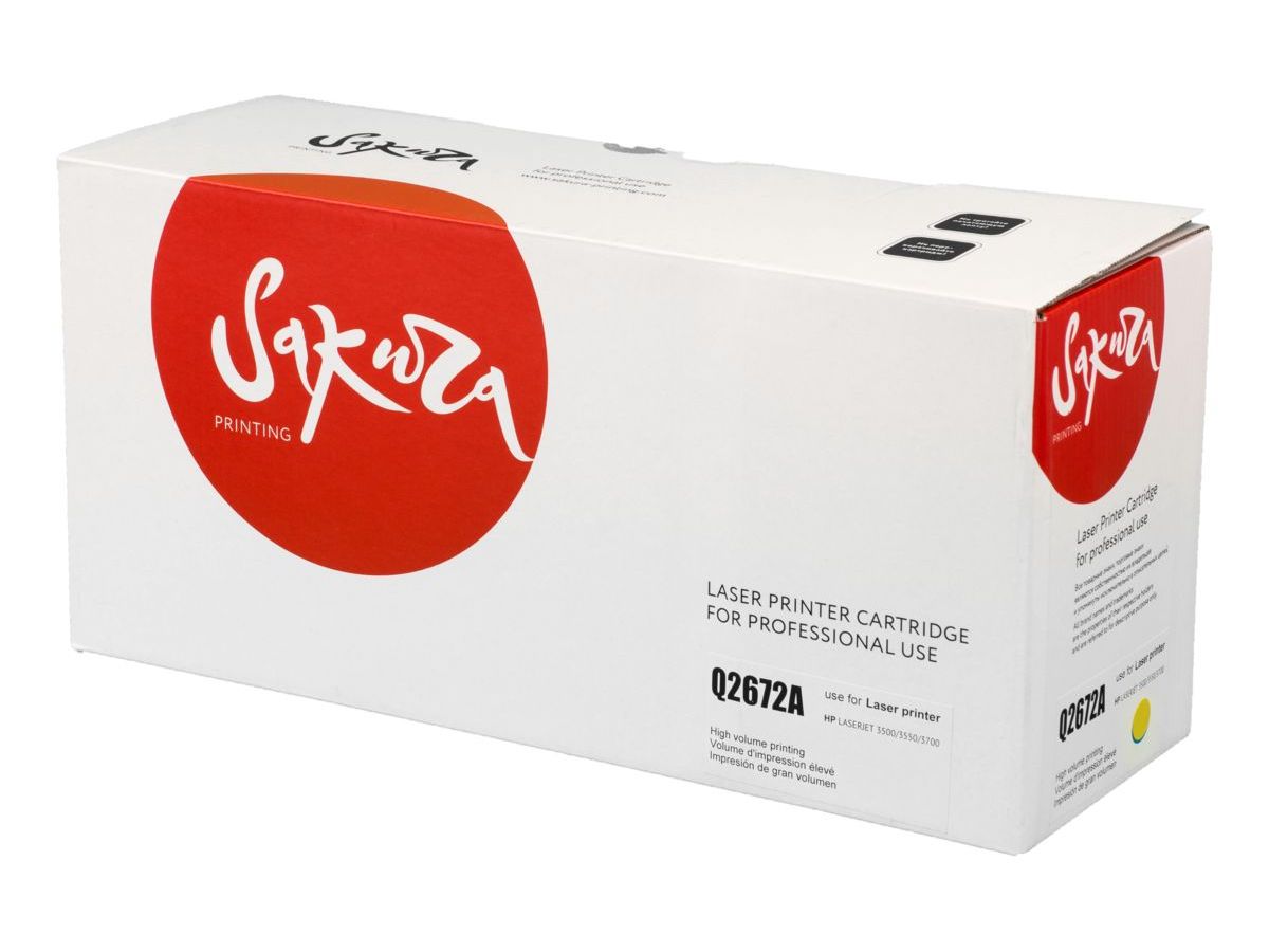 Картридж SAKURA Q2672A для HP, желтый, 4000 к. LJ 3500/LJ 3350/LJ 3700
Картридж SAKURA Q2672A для HP, желтый, 4000 к. LJ 3500/LJ 3350/LJ 3700