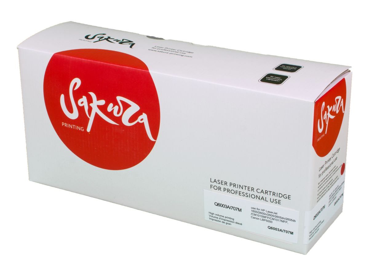Картридж SAKURA Q6003A/707M для HP, Canon, пурпурный, 2000 к. LJ 1600/LJ 2600n/LJ 2605/LJ 2605dn/LJ 2605dtn/CM1015MFP/CM1017MFP
Картридж SAKURA Q6003A/707M для HP, Canon, пурпурный, 2000 к. LJ 1600/LJ 2600n/LJ 2605/LJ 2605dn/LJ 2605dtn/CM1015MFP/CM1017MFP