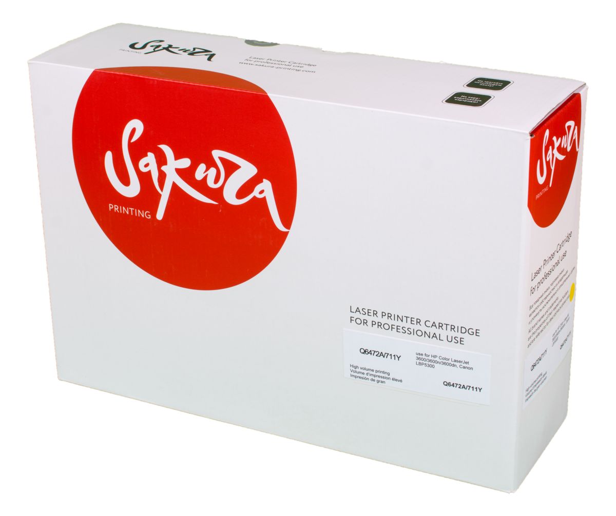Картридж SAKURA Q6472A/711Y для HP, Canon, желтый, 6000 к. LJ 3600/LJ 3600n/LJ 3600dn
Картридж SAKURA Q6472A/711Y для HP, Canon, желтый, 6000 к. LJ 3600/LJ 3600n/LJ 3600dn