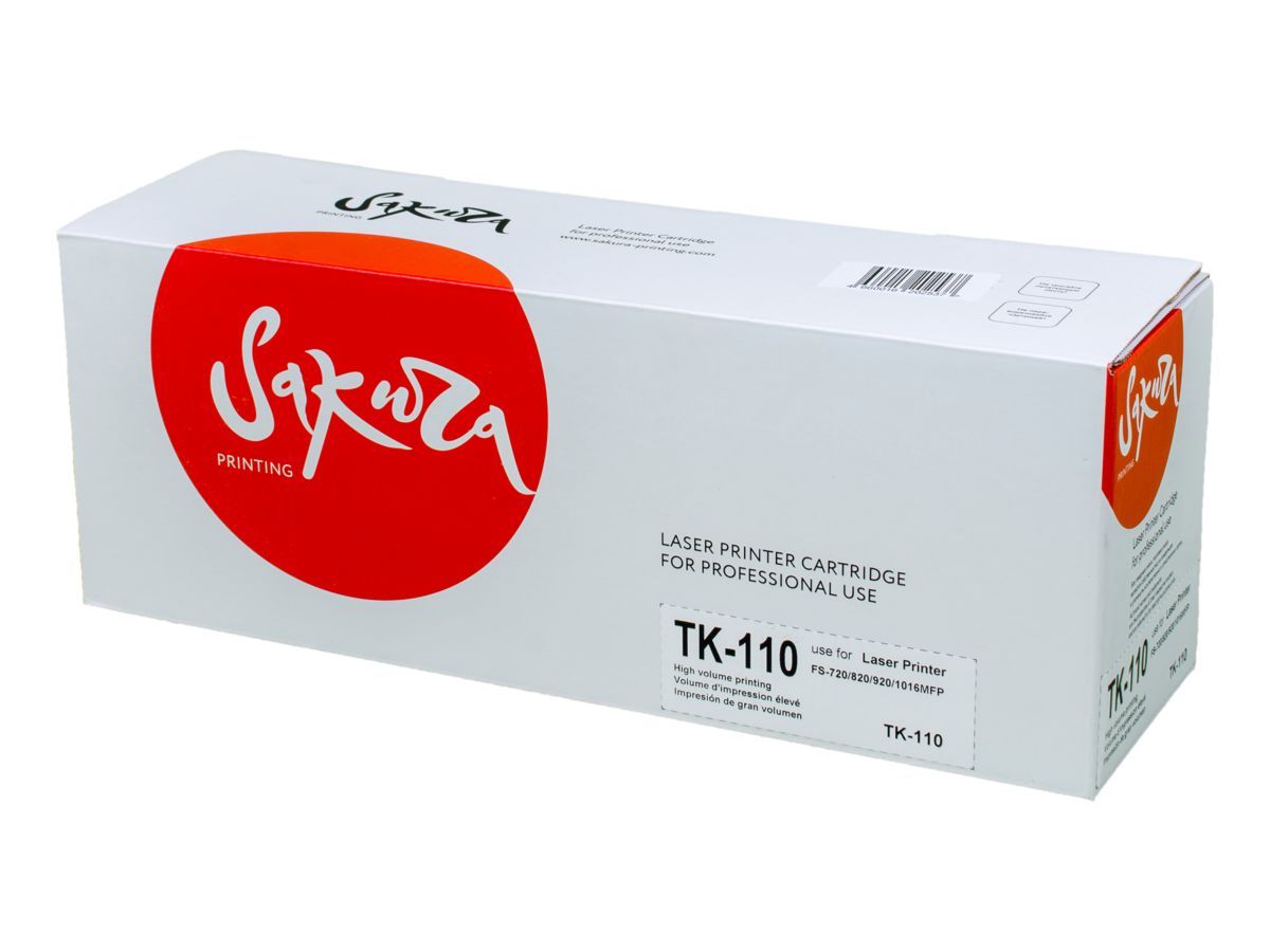 Картридж SAKURA TK110 для Kyocera Mita, черный, 7200 к. FS-720/FS-820/FS-920/1016MFP
Картридж SAKURA TK110 для Kyocera Mita, черный, 7200 к. FS-720/FS-820/FS-920/1016MFP