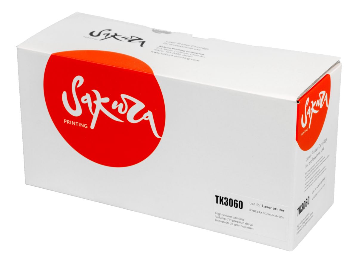 Картридж SAKURA TK3060 для Kyocera Mita, черный, 14500 к. M3145idn/M3645idn
Картридж SAKURA TK3060 для Kyocera Mita, черный, 14500 к. M3145idn/M3645idn
