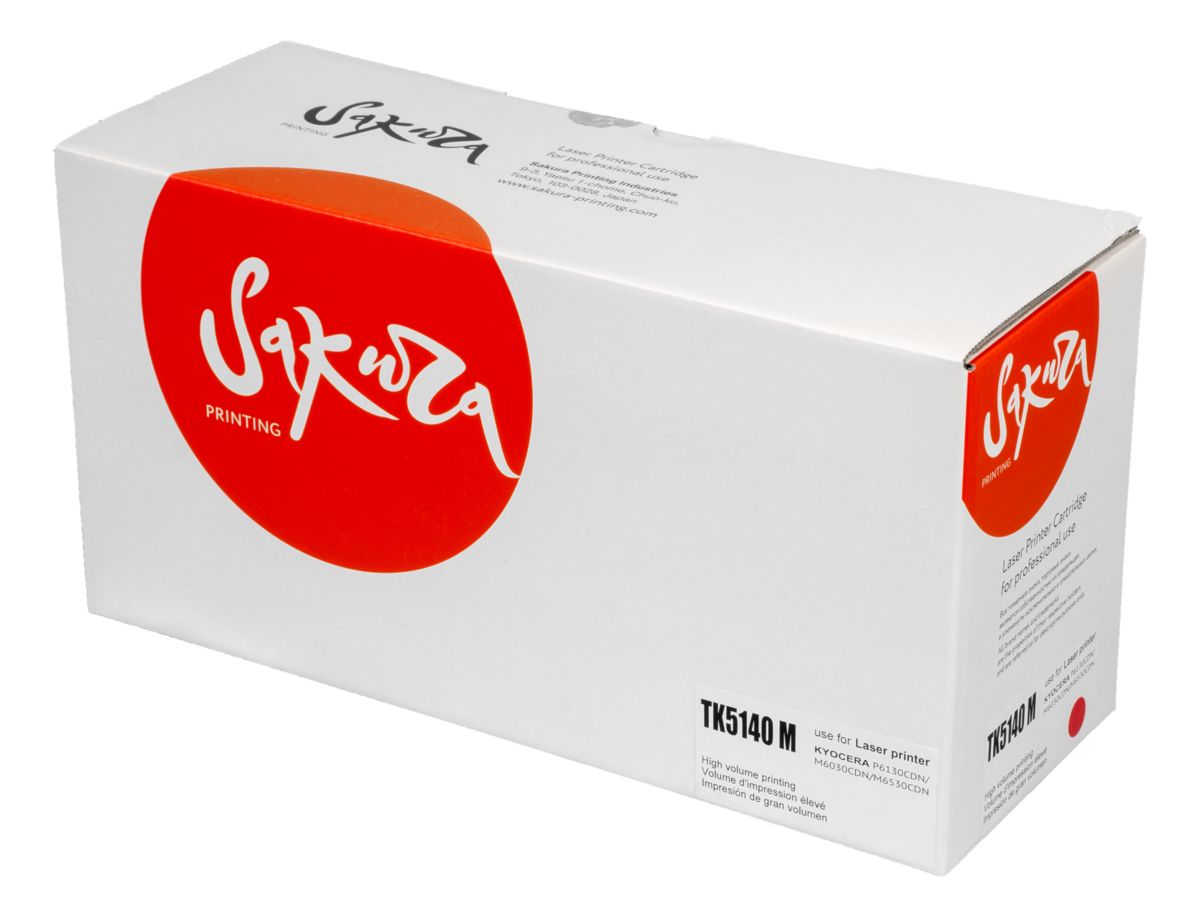 Картридж SAKURA TK5140M для Kyocera Mita, пурпурный, 5000 к. M6030cdn/P6130cdn/M6530xdn
Картридж SAKURA TK5140M для Kyocera Mita, пурпурный, 5000 к. M6030cdn/P6130cdn/M6530xdn