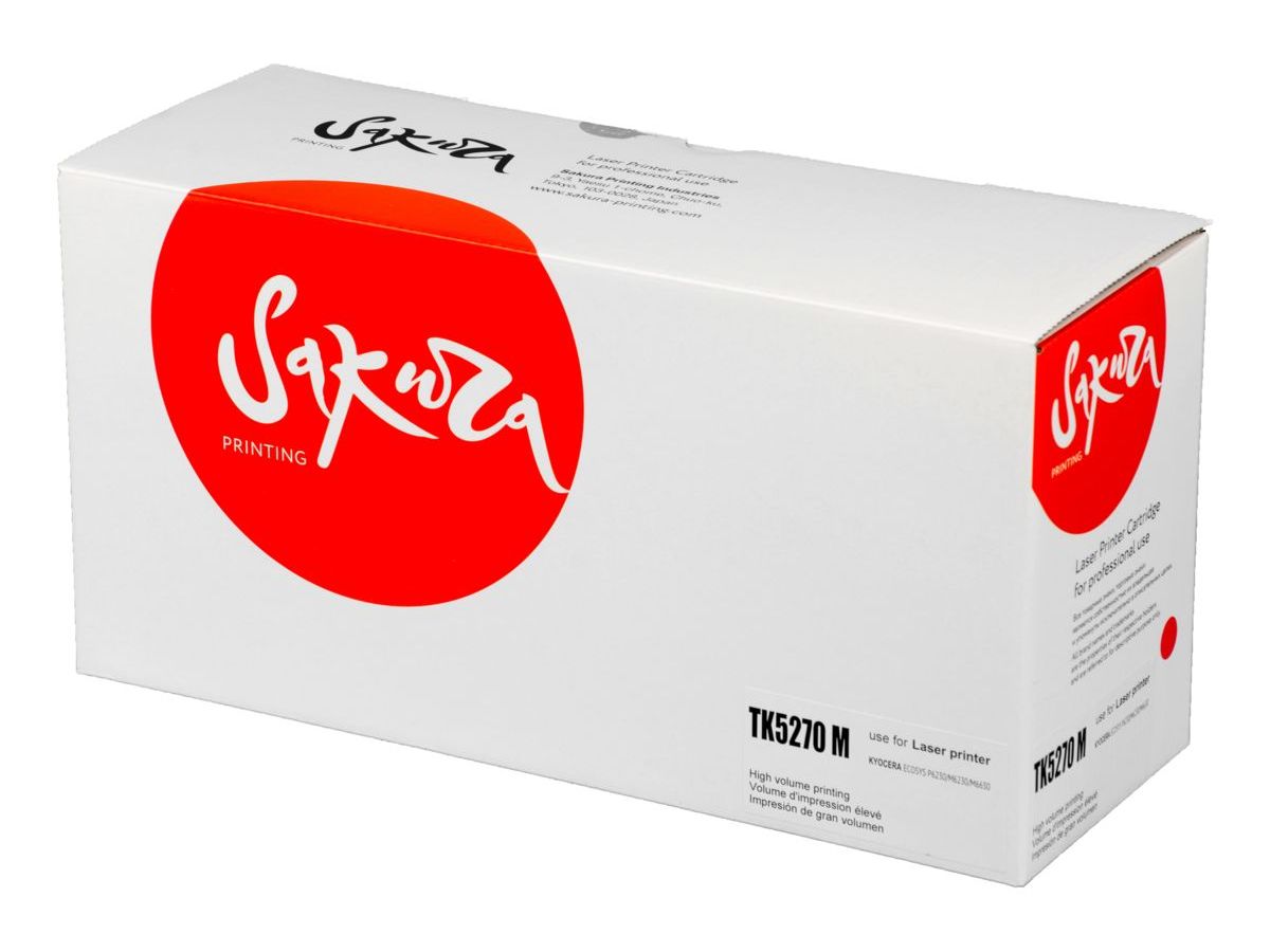 Картридж SAKURA TK5270M для Kyocera Mita, пурпурный, 6000 к. M6230cidn
Картридж SAKURA TK5270M для Kyocera Mita, пурпурный, 6000 к. M6230cidn